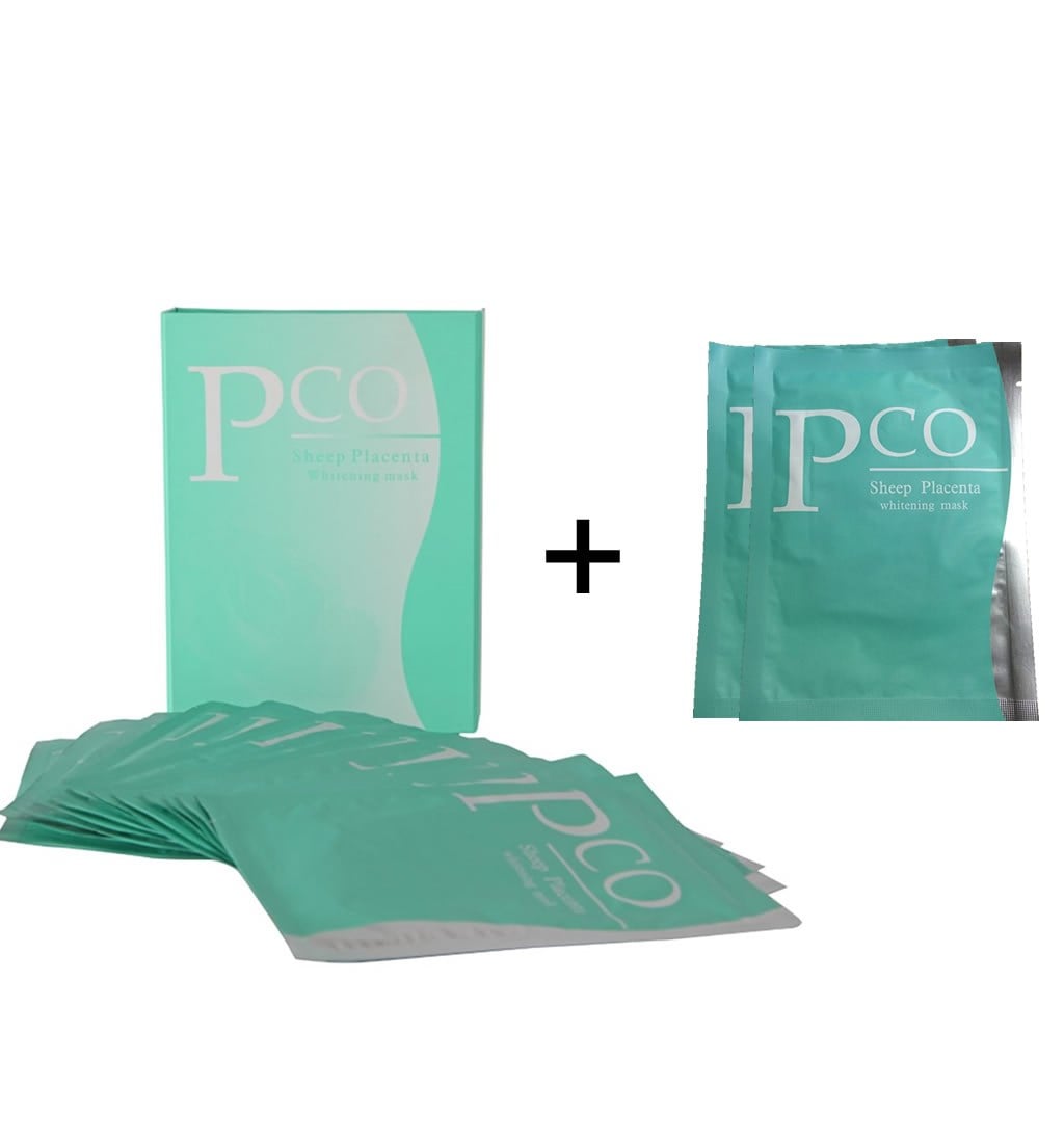 PCO SHEEP PLACENTA WHİTENİNG MASK YÜZ MASKESİ 12 ADET + 2 ADET HEDİYE