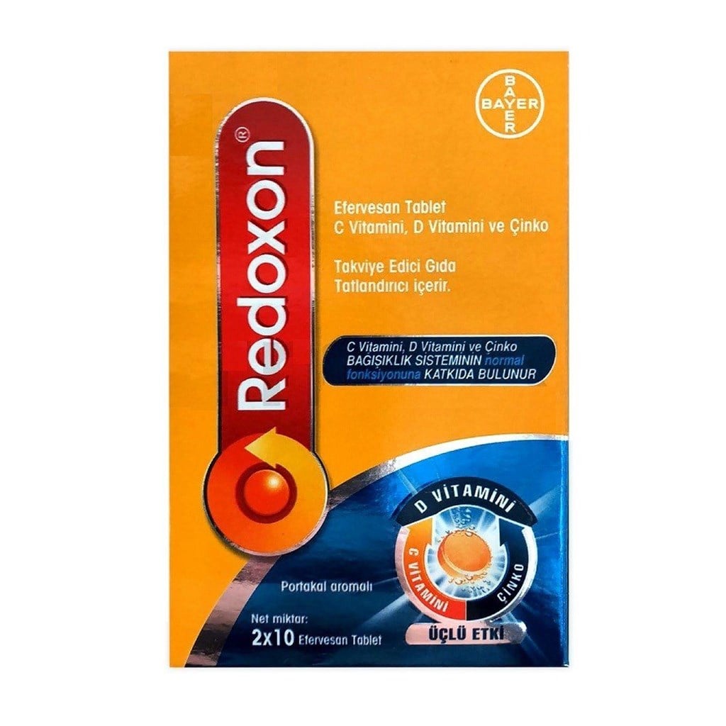 REDOXON C VİTAMİNİ D VİTAMİNİ ÇİNKO ÜÇLÜ ETKİ EFERVESAN 20 TABLET