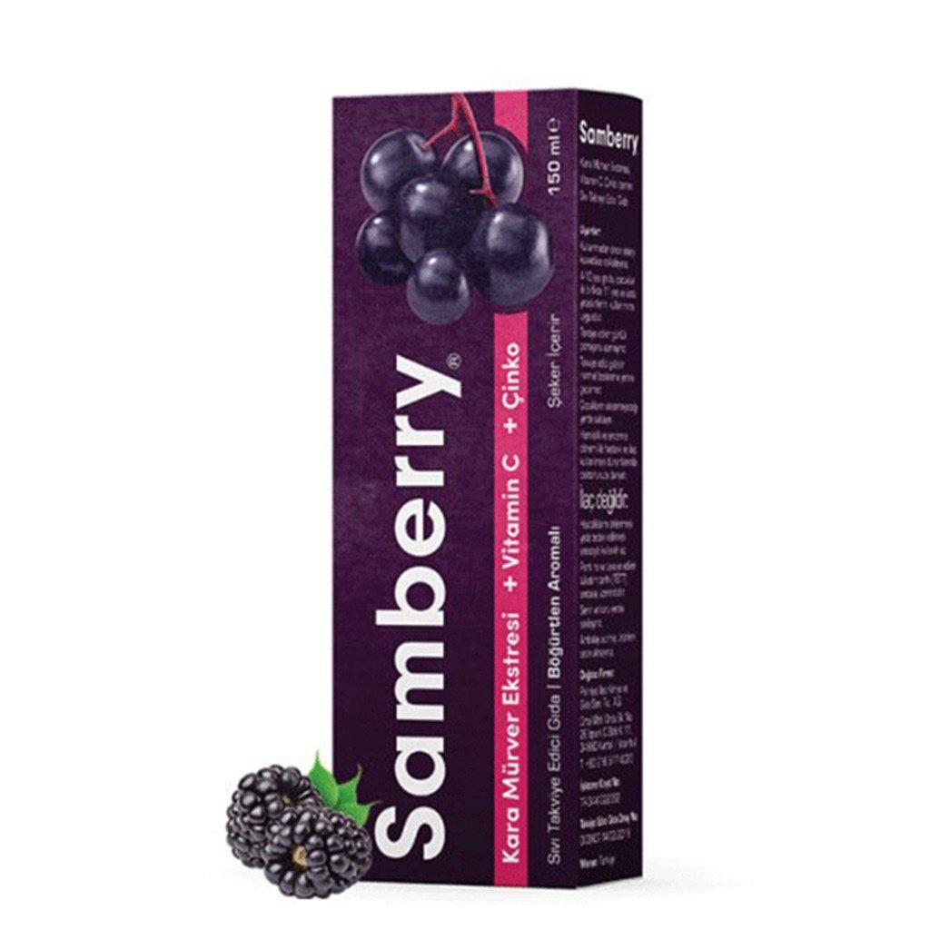 Samberry Kara Mürver Ekstresi + Vitamin C + Çinko Şurup 150ml