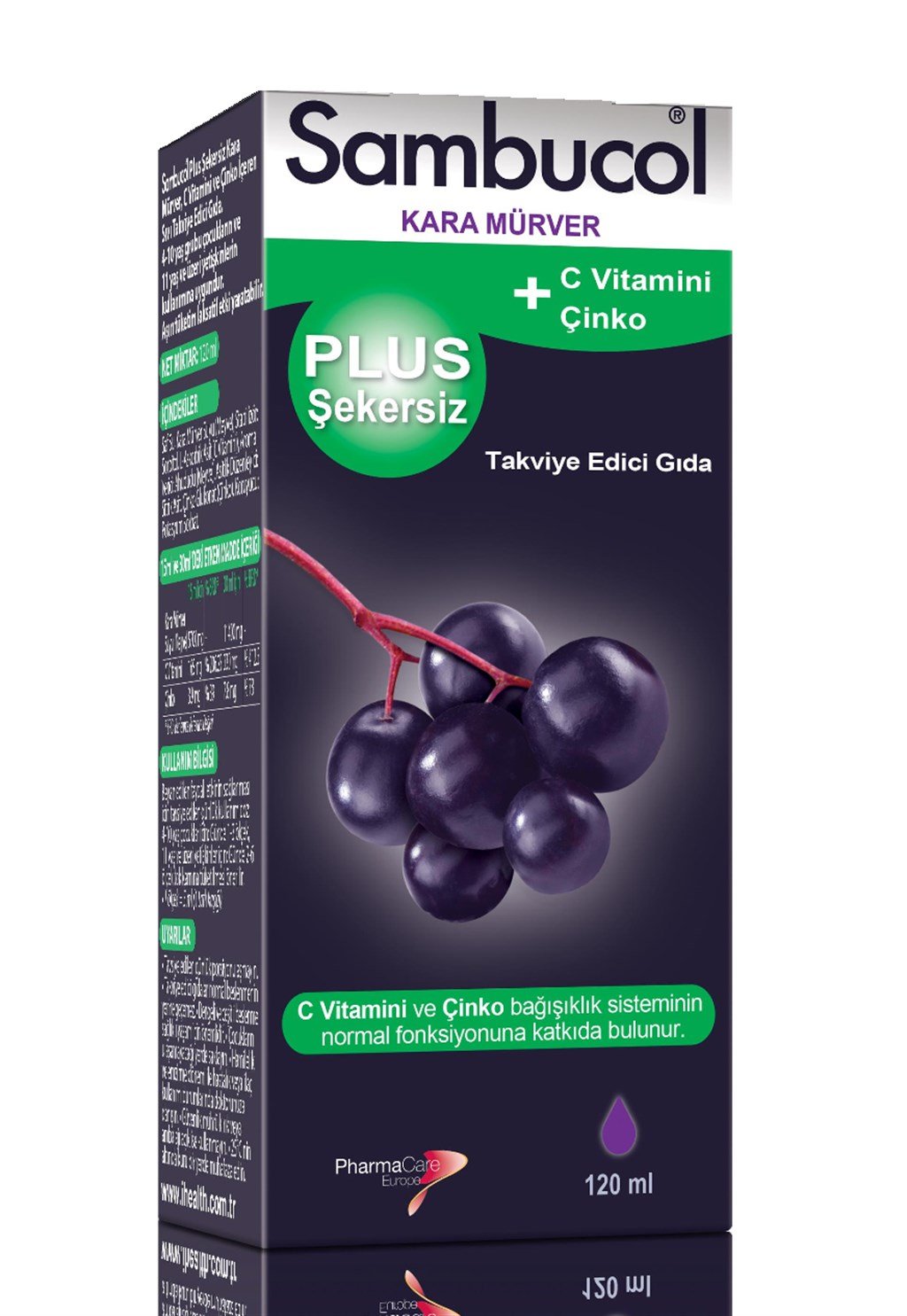 Sambucol Plus Şekersiz Likit Kara Mürver Esktresi 120 ml