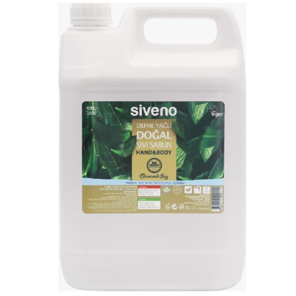 Siveno Defne Yağlı Doğal Sıvı Sabun 5 Lt
