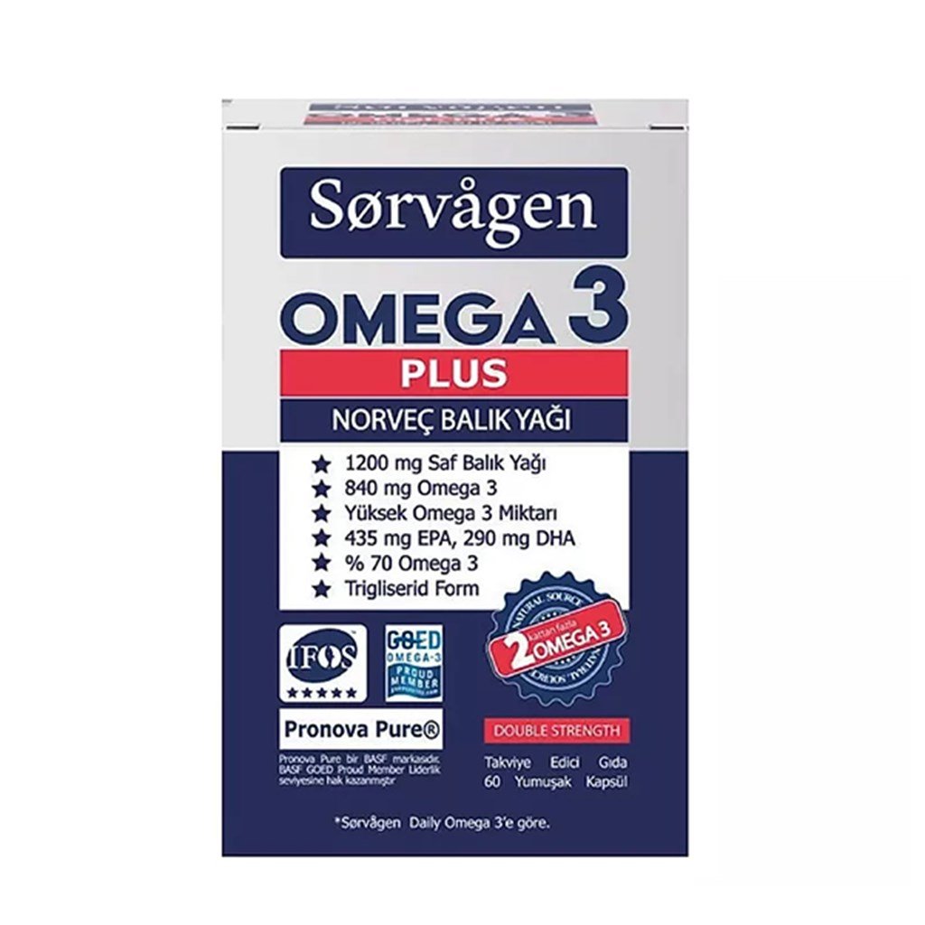 Sorvagen Omega 3 Plus Norveç Balık Yağı 60 Kapsül