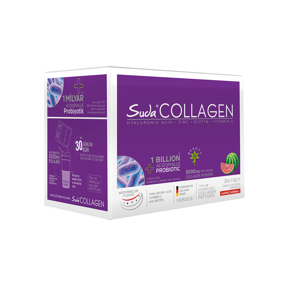 Suda Collagen Karpuz Aromalı 10 gr x 30 Saşe 