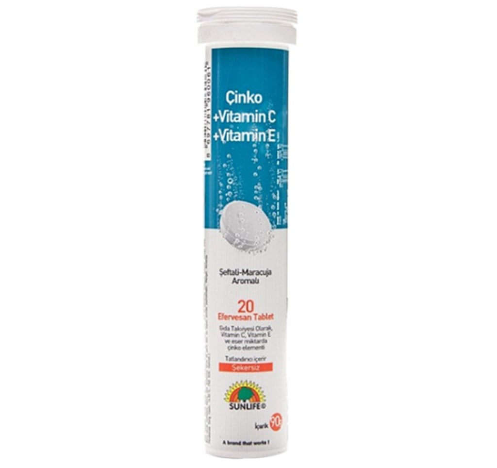 Sunlife Zinc Vitamin C Vitamin E Efervesan 20 Tablet