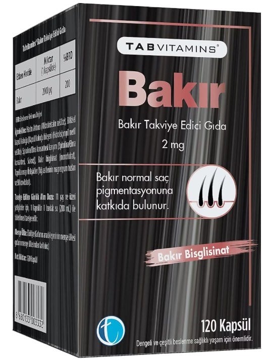 Tabvitamins Bakır 120 Kapsül