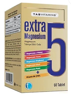Tabvitamins Extra5 Magnesium 60 Kapsül