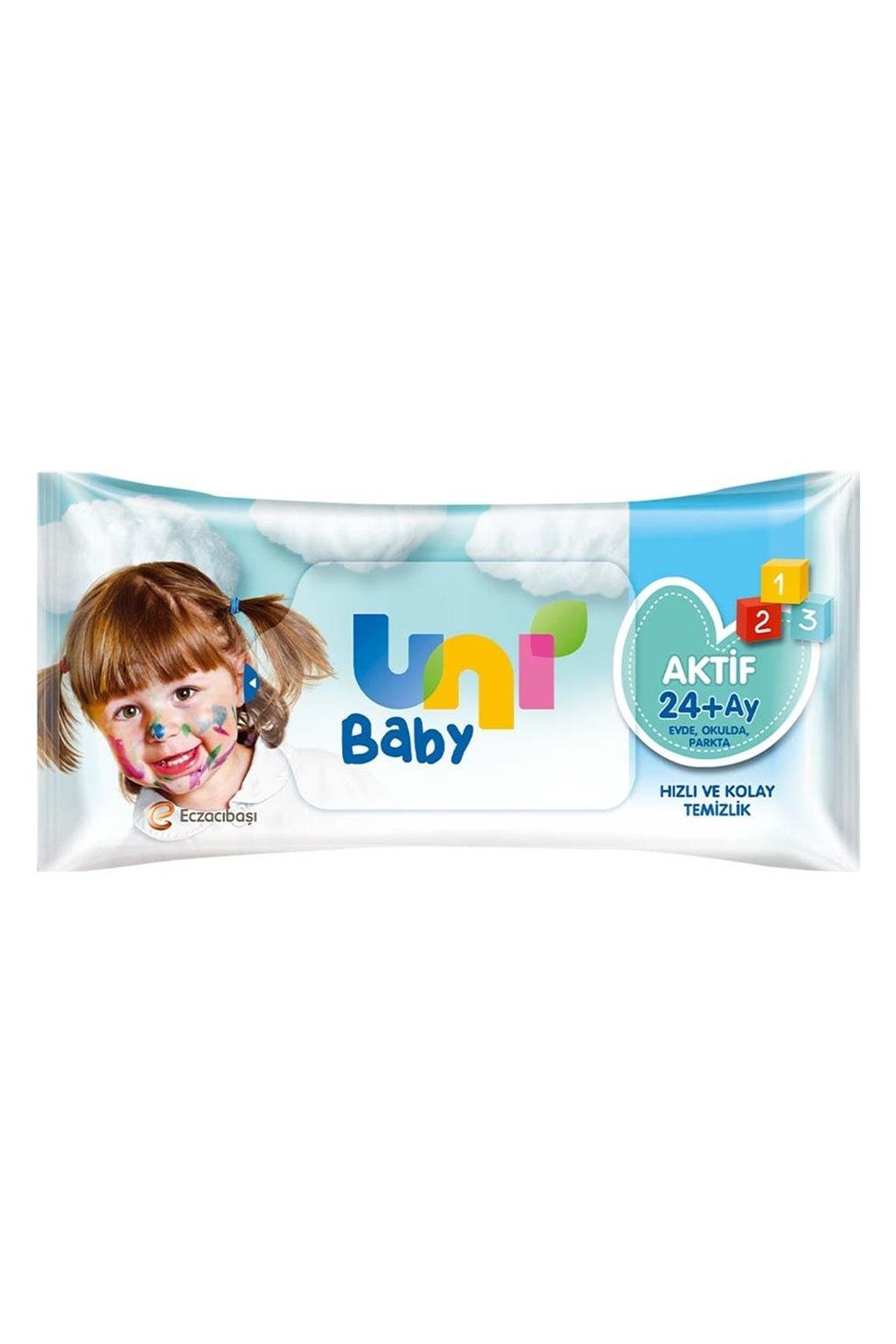 Uni Baby Aktif Islak Mendil 24+ Ay 52 Yaprak