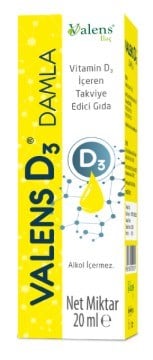 Valens D3 Vitamin D3 İçeren Takviye Edici Gıda 20 ml