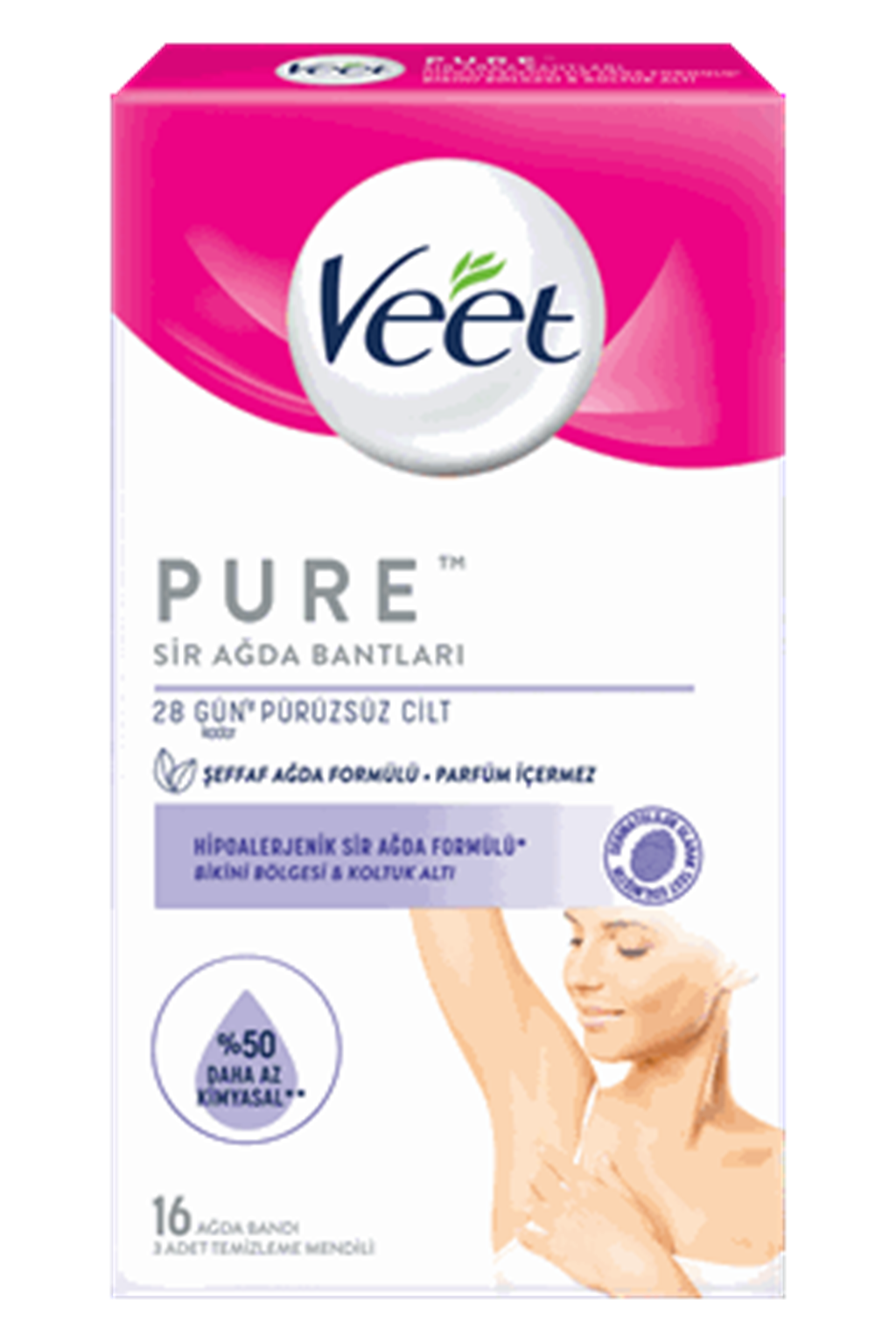 Veet Bikini Bölgesi ve Koltuk Altı 16 Adet Sir Ağda Bantı