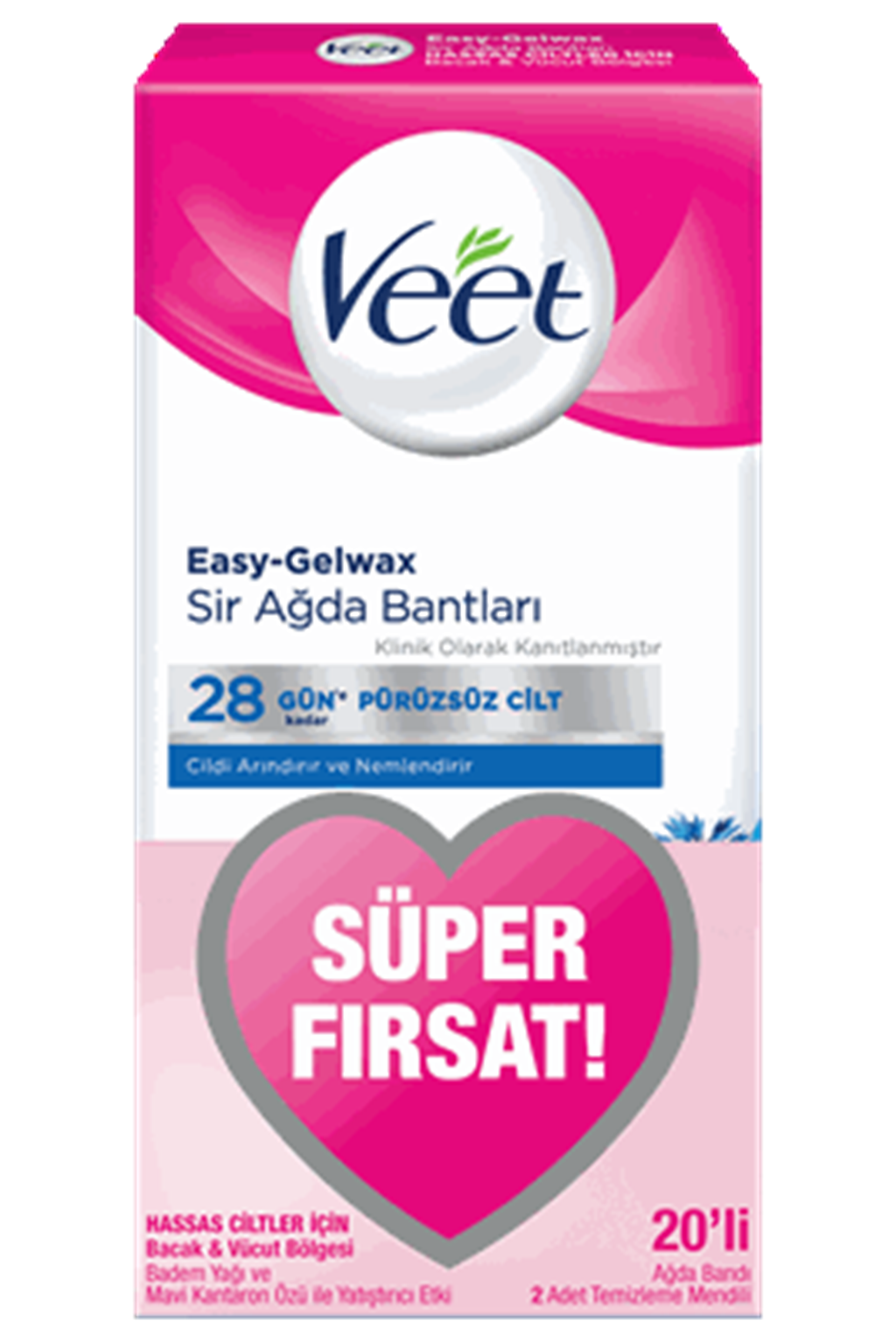 Veet Hassas Ciltler İçin Sir Ağda Bandı 20'li