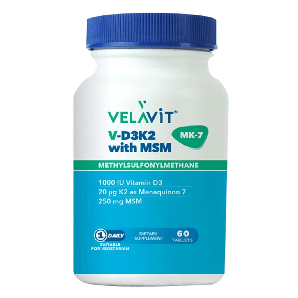 Velavit V-D3K2 With MSM 60 Tablet