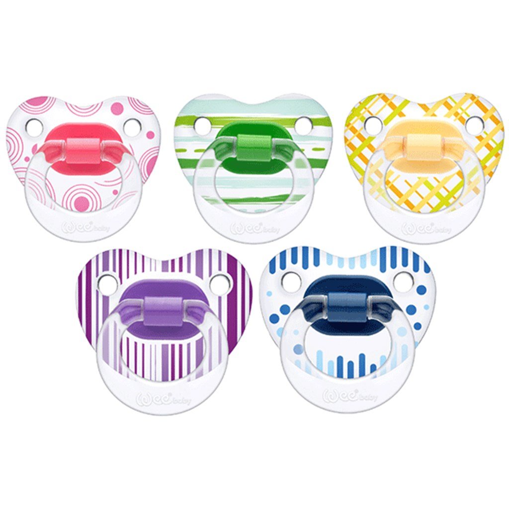 Wee Baby Şeffaf Desenli Damaklı Emzik No:1  1 Adet -836