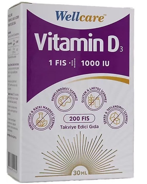 Wellcare Vitamin D3 1000 IU 30 ml