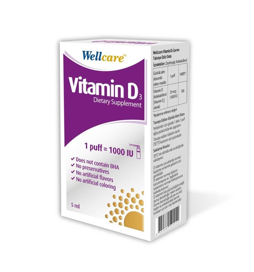 WELLCARE VİTAMİN D3-1000 IU 5 ML SPREY