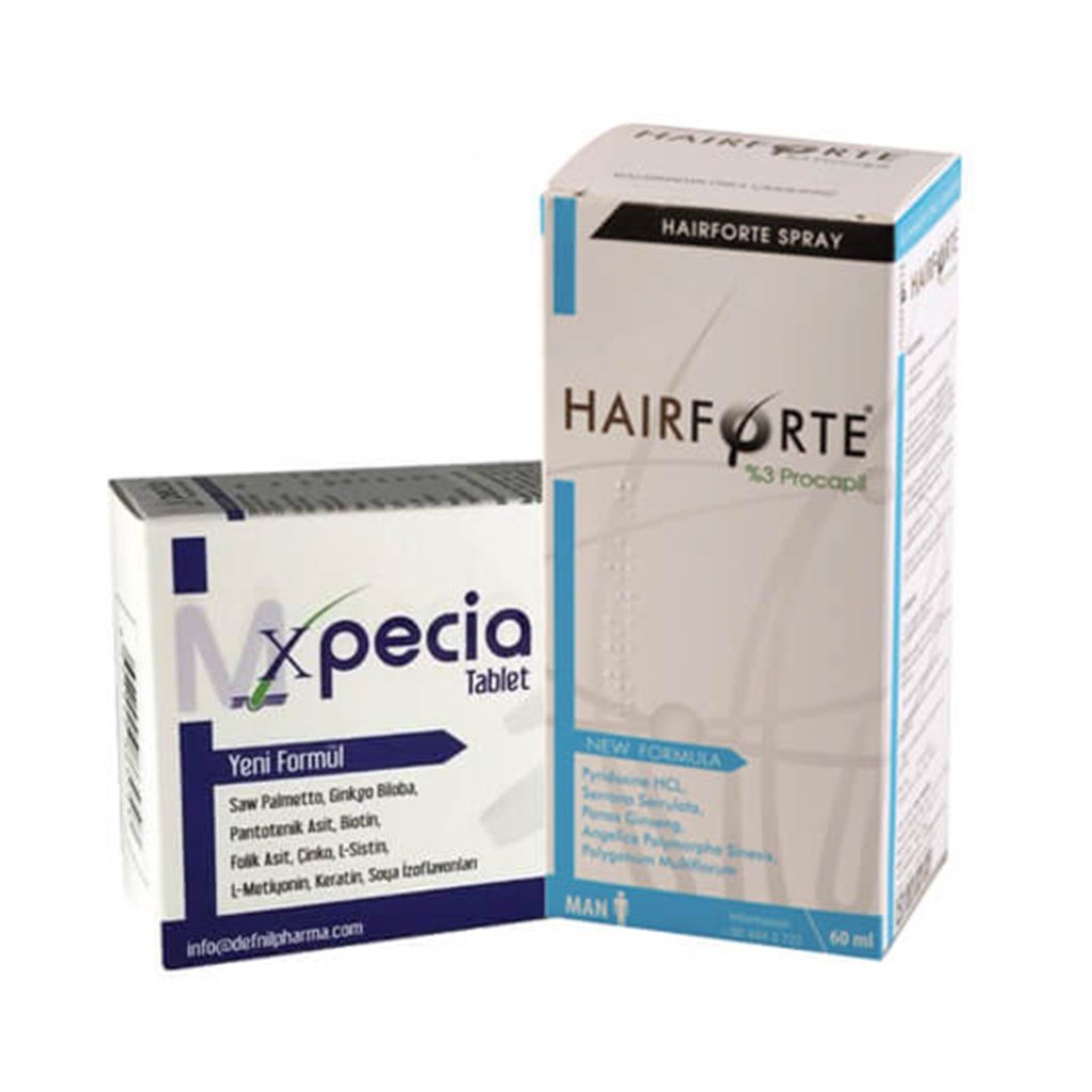 Xpecia Erkek 60 Tablet + Hairforte Erkek Sprey