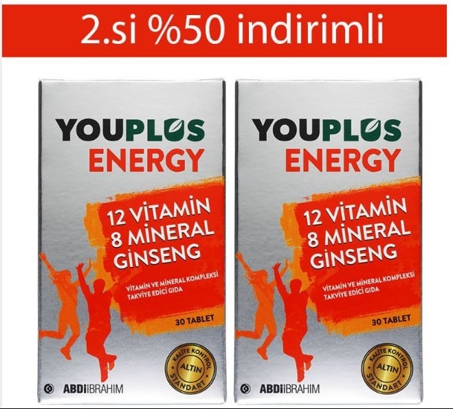 YouPlus Energy 30 Tablet 2.si %50 İndirimli