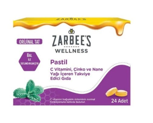 Zarbees C Vitamini-Çinko ve Nane Aromalı Pastil 24 Adet