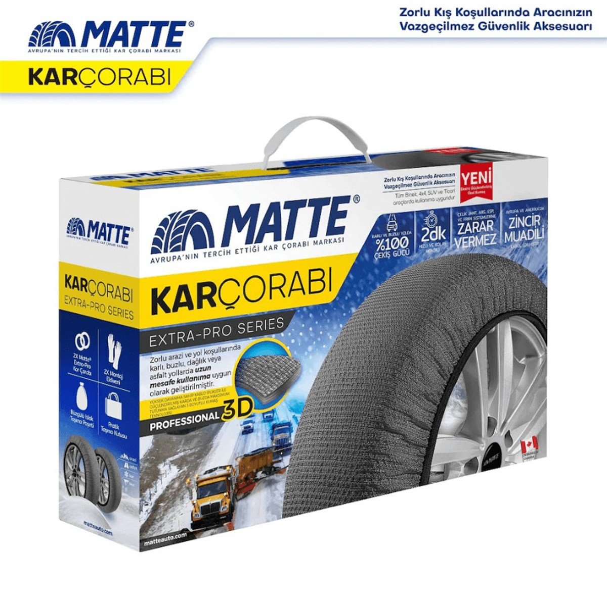 235/55 R16 Matte Extra Pro Serisi Kar Çorabı