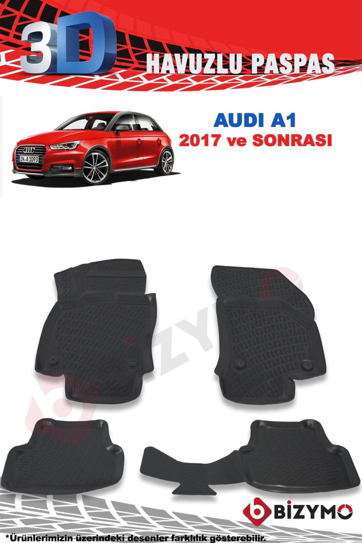 Audi A1 2017 Ve Sonrası 3D Paspas Takımı Bizymo