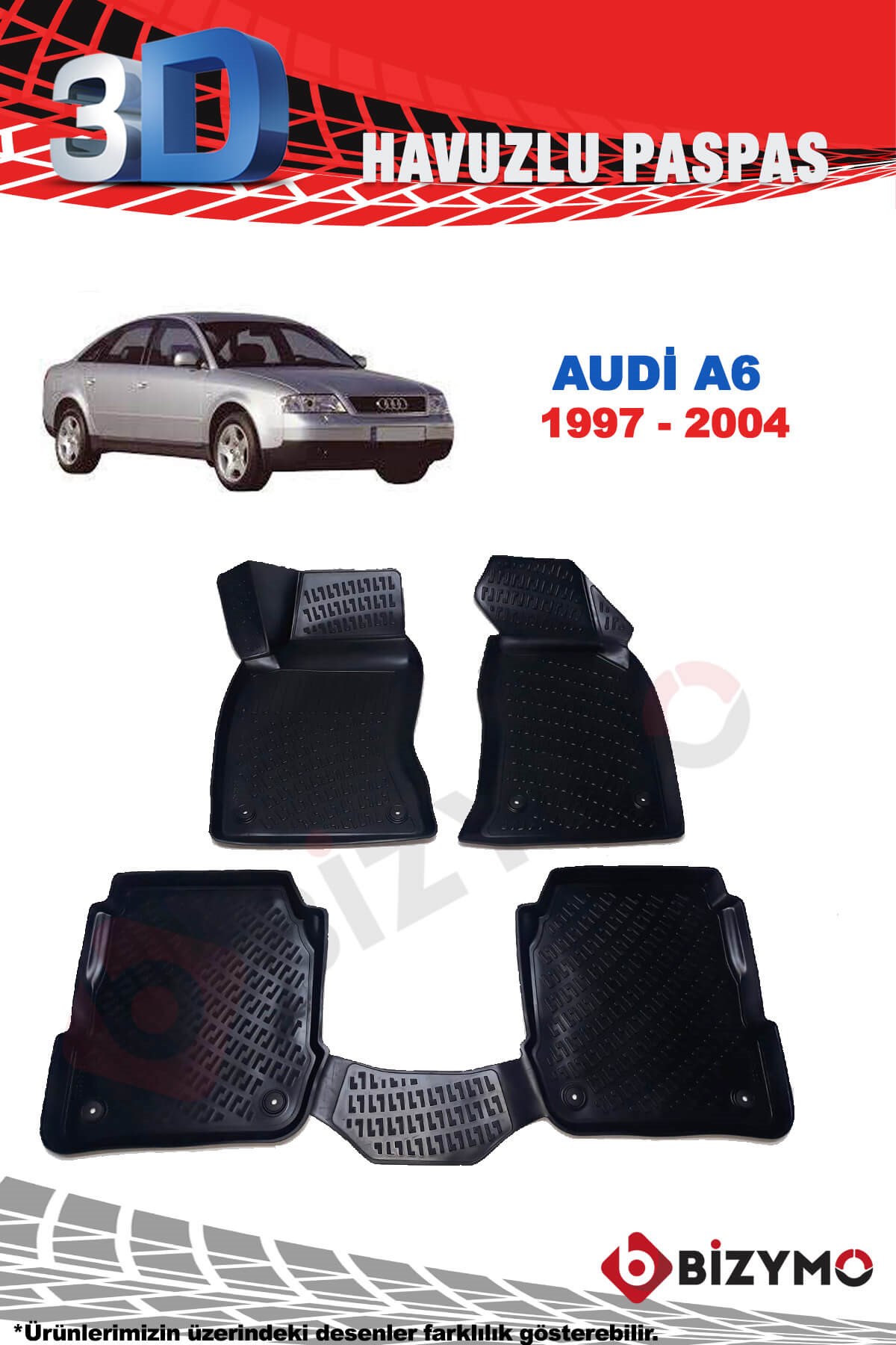 Audi A6 1997-2004 3D Havuzlu Paspas Takımı Bizymo
