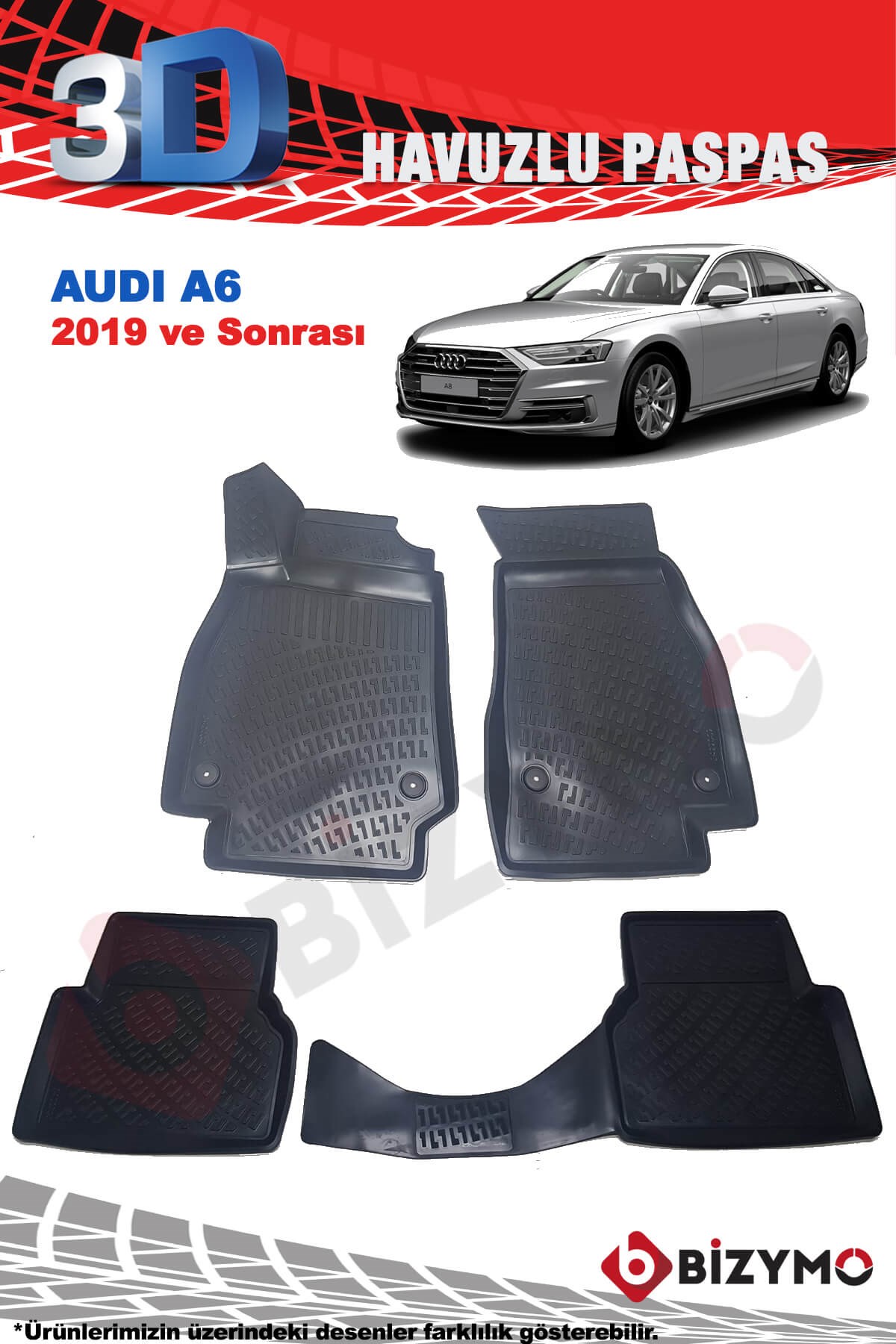 Audi A6 Sedan 2019 Ve Sonrası 3D Paspas Takımı Bizymo