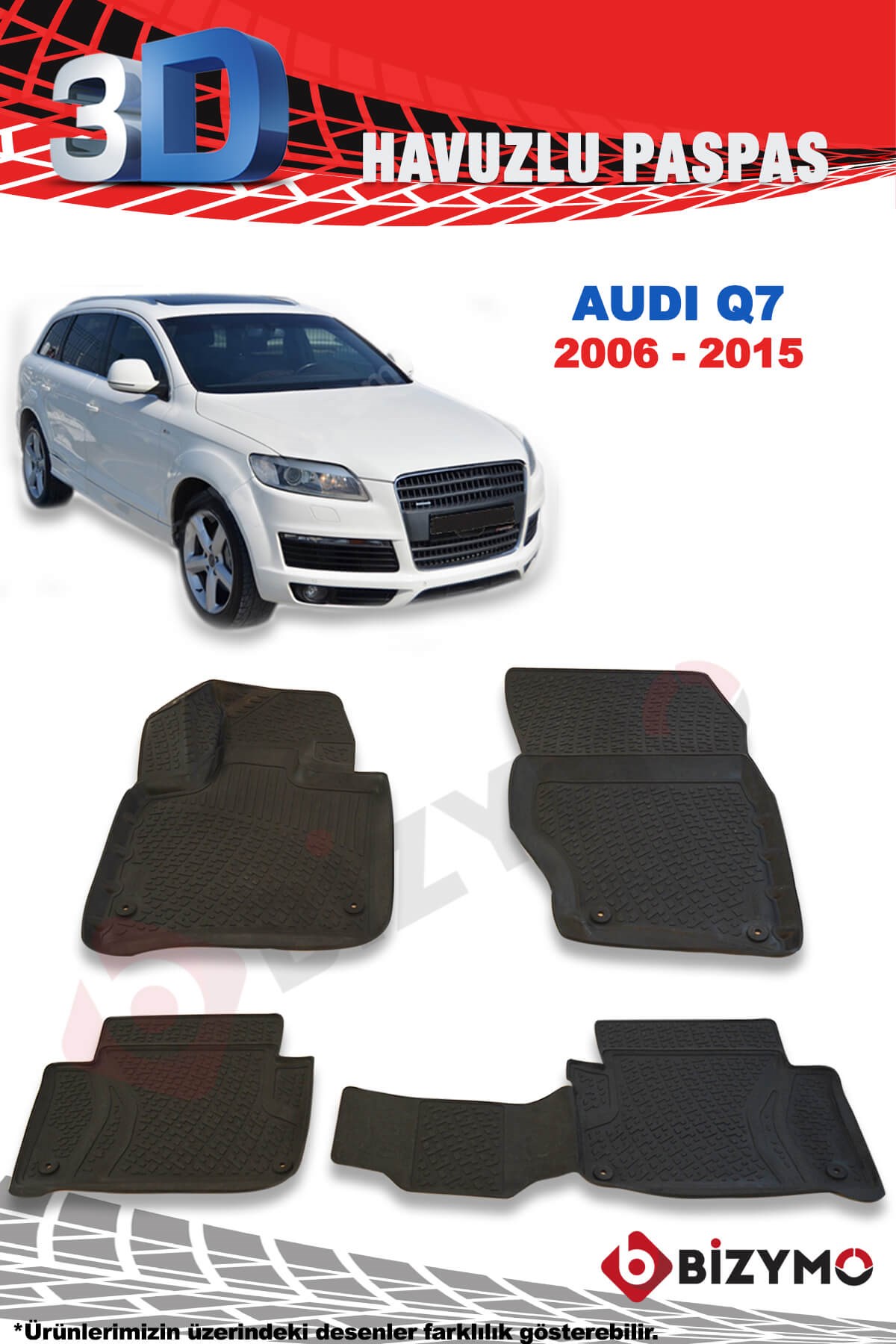 Audi Q7 2006-2015 3D Paspas Takımı Bizymo