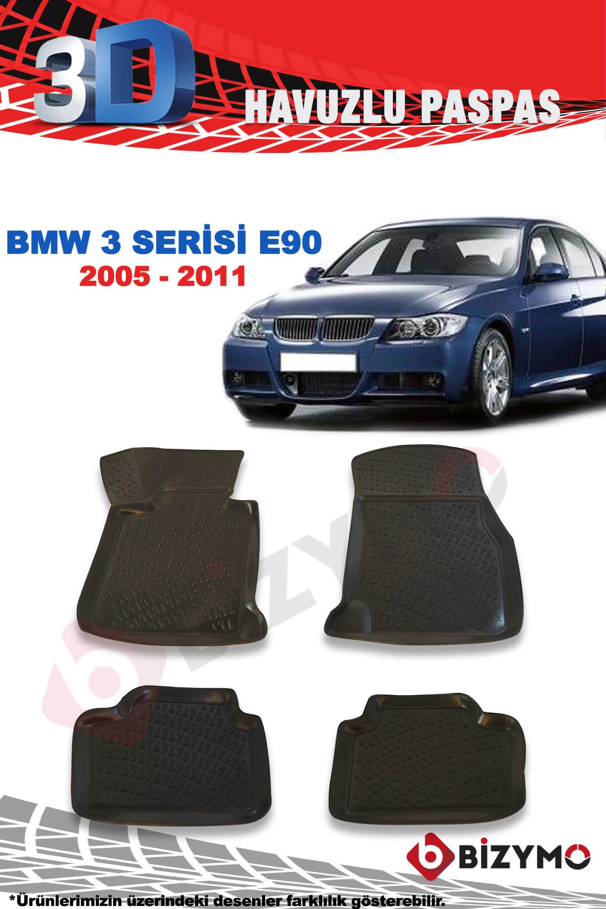 Bmw 3 Serisi E90 2005-2011 3D Paspas Takımı Bizymo