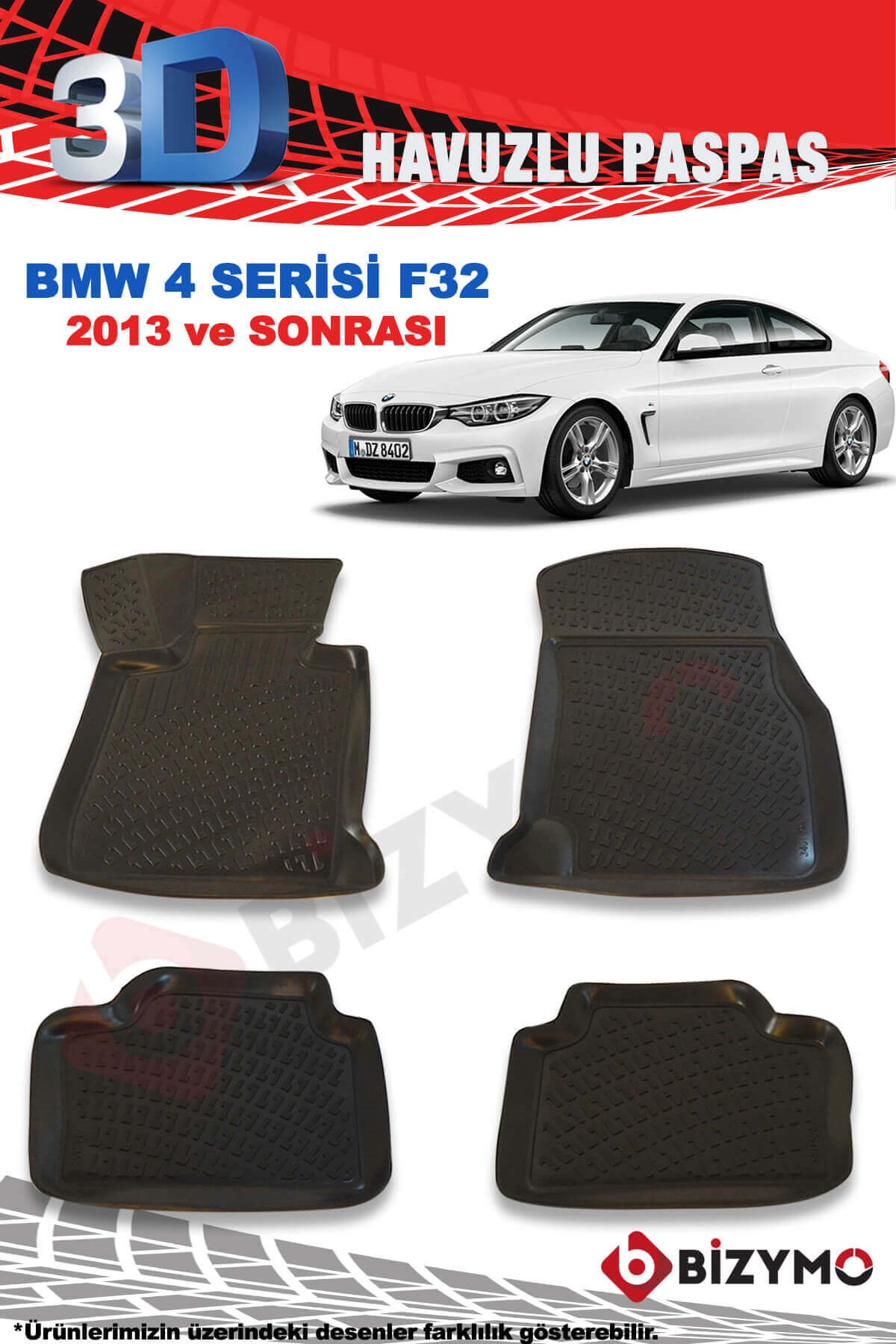Bmw 4 Serisi F32 2013 Ve Sonrası 3D Paspas Takımı Bizymo
