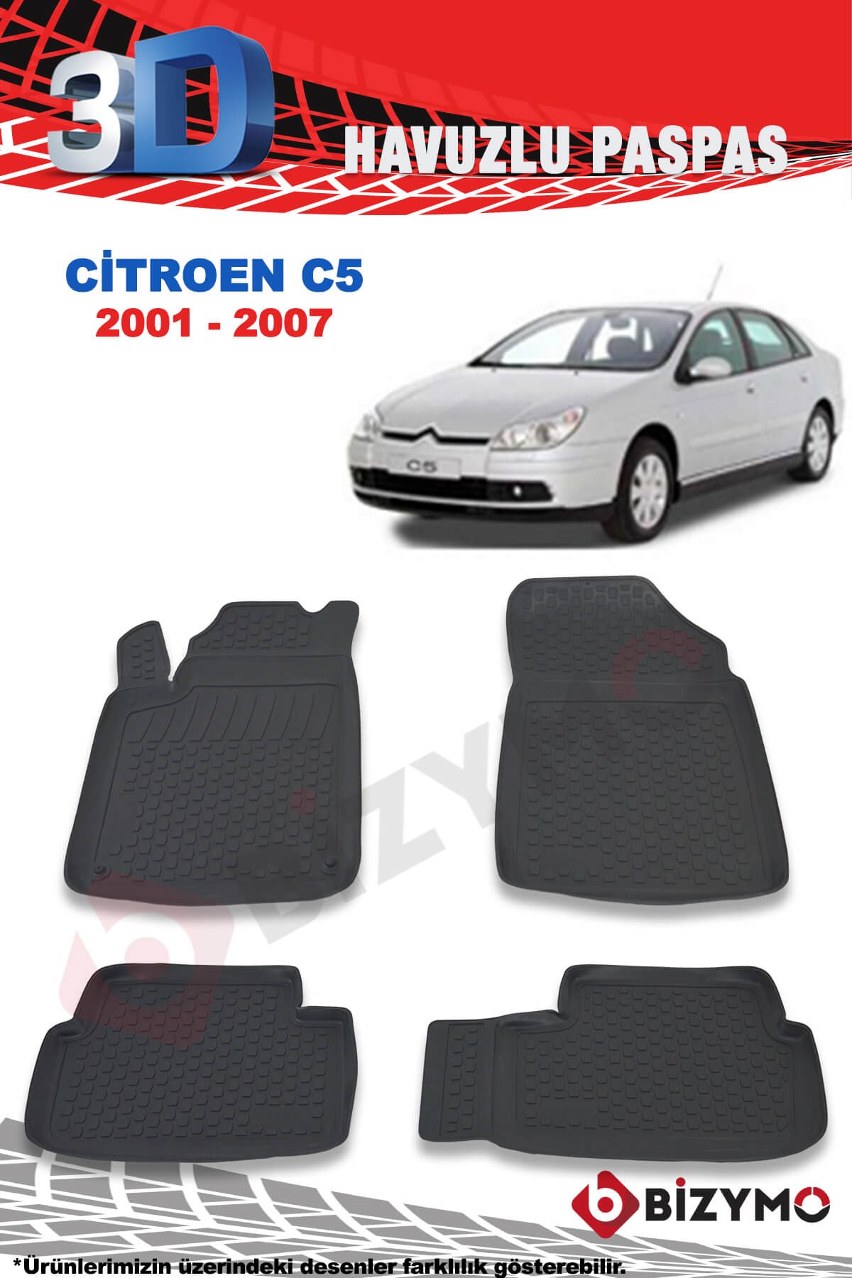 Citroen C5 2001-2007 3D Paspas Takımı Bizymo