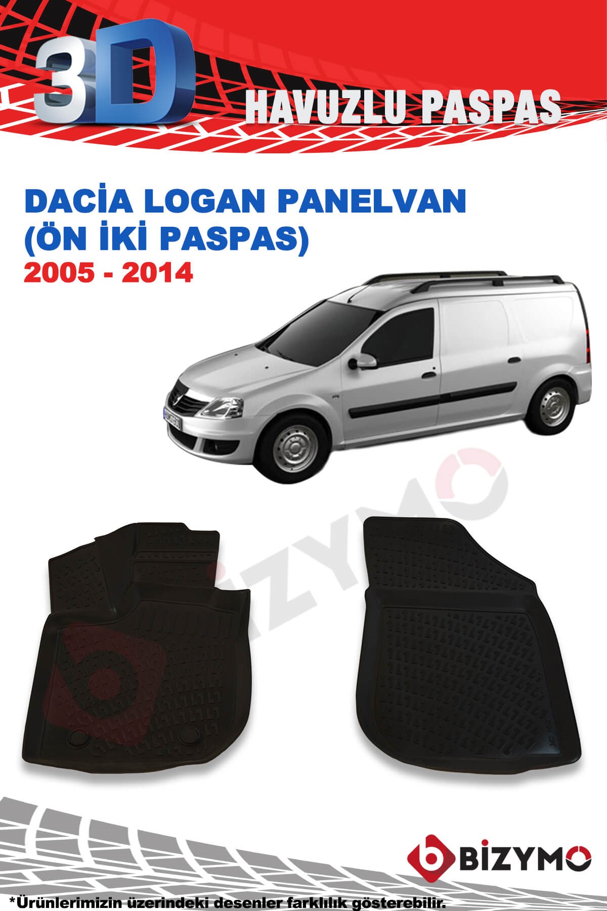 Dacia Logan Panelvan 2005-2014 3D Paspas Takımı Bizymo