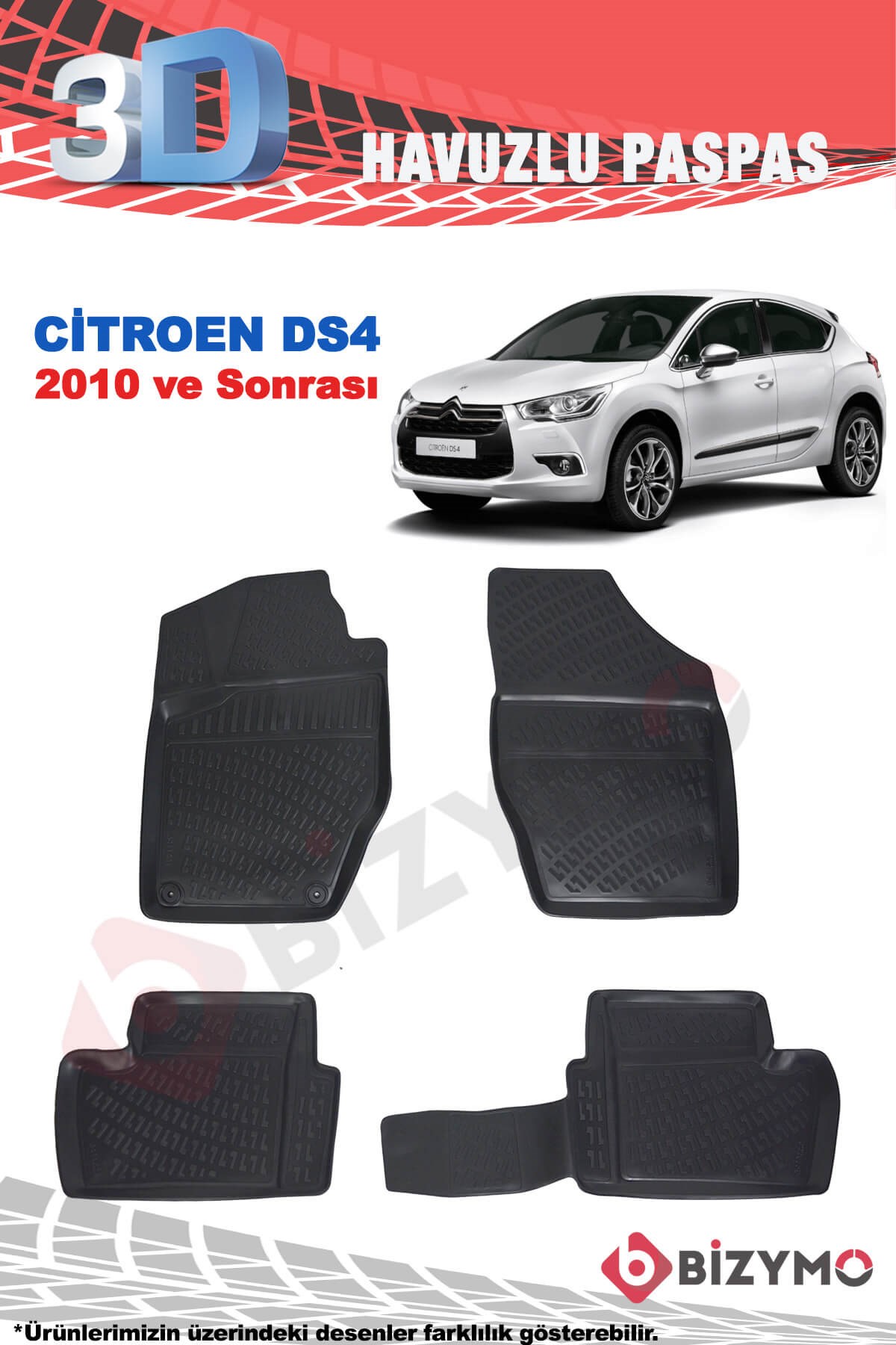 DS4 2010-2018 3D Havuzlu Paspas Takımı Bizymo