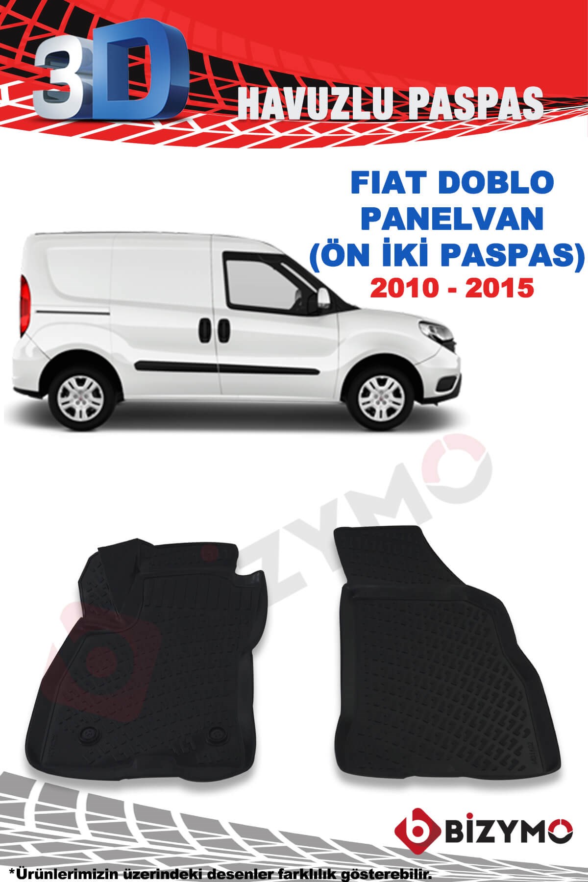 Fiat Doblo Panelvan 2010-2015 3D Paspas Takımı Bizymo