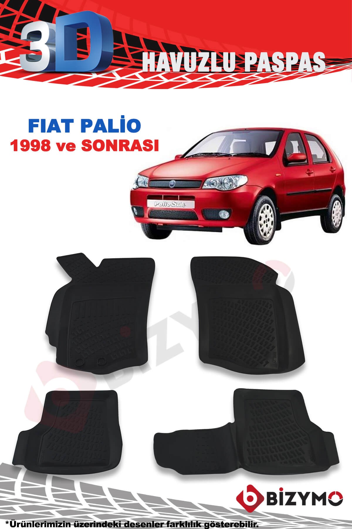 Fiat Palio 1998 Ve Sonrası 3D Paspas Takımı Bizymo