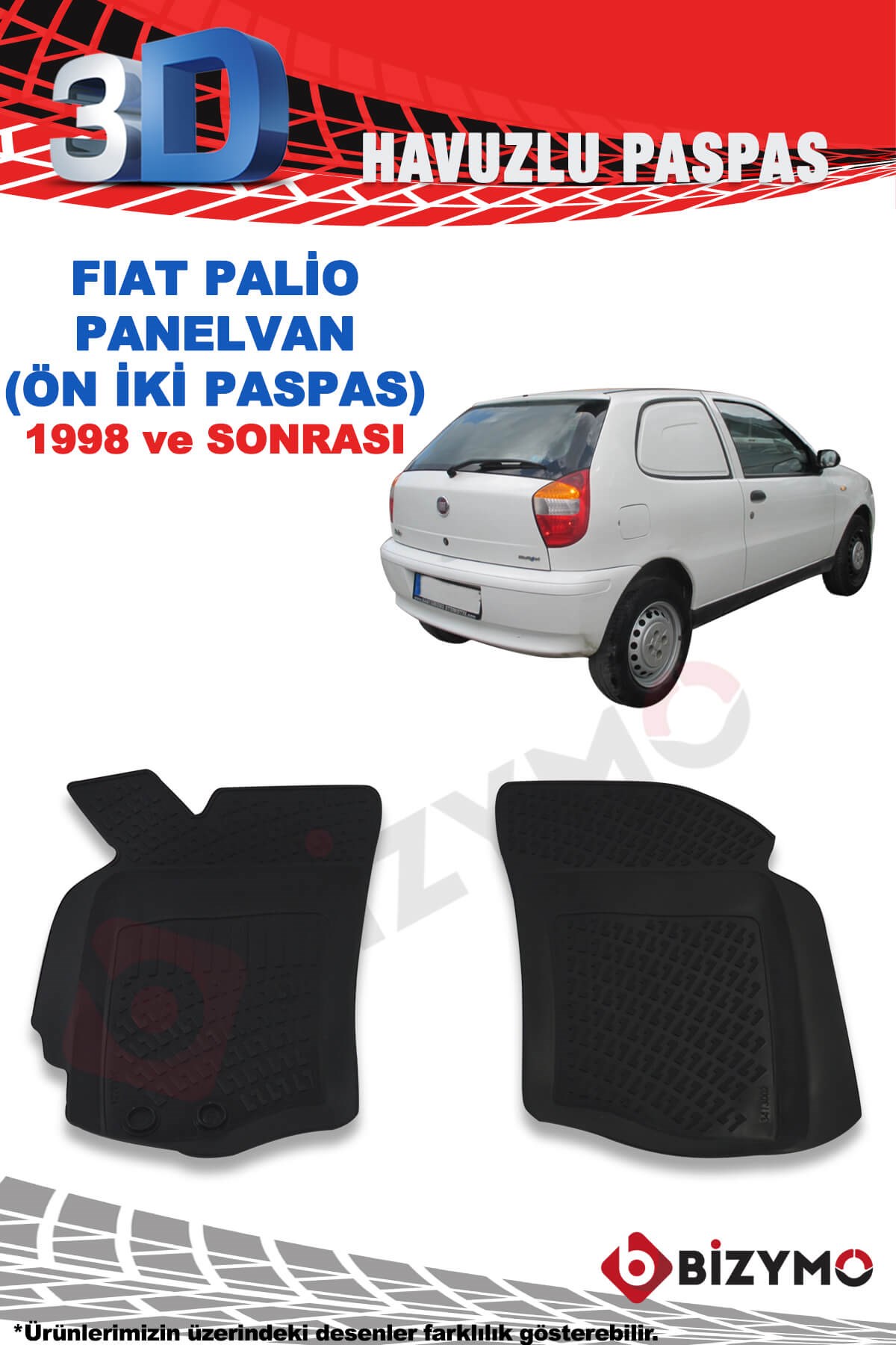 Fiat Palio Panelvan 1998 Ve Sonrası 3D Paspas Takımı Bizymo