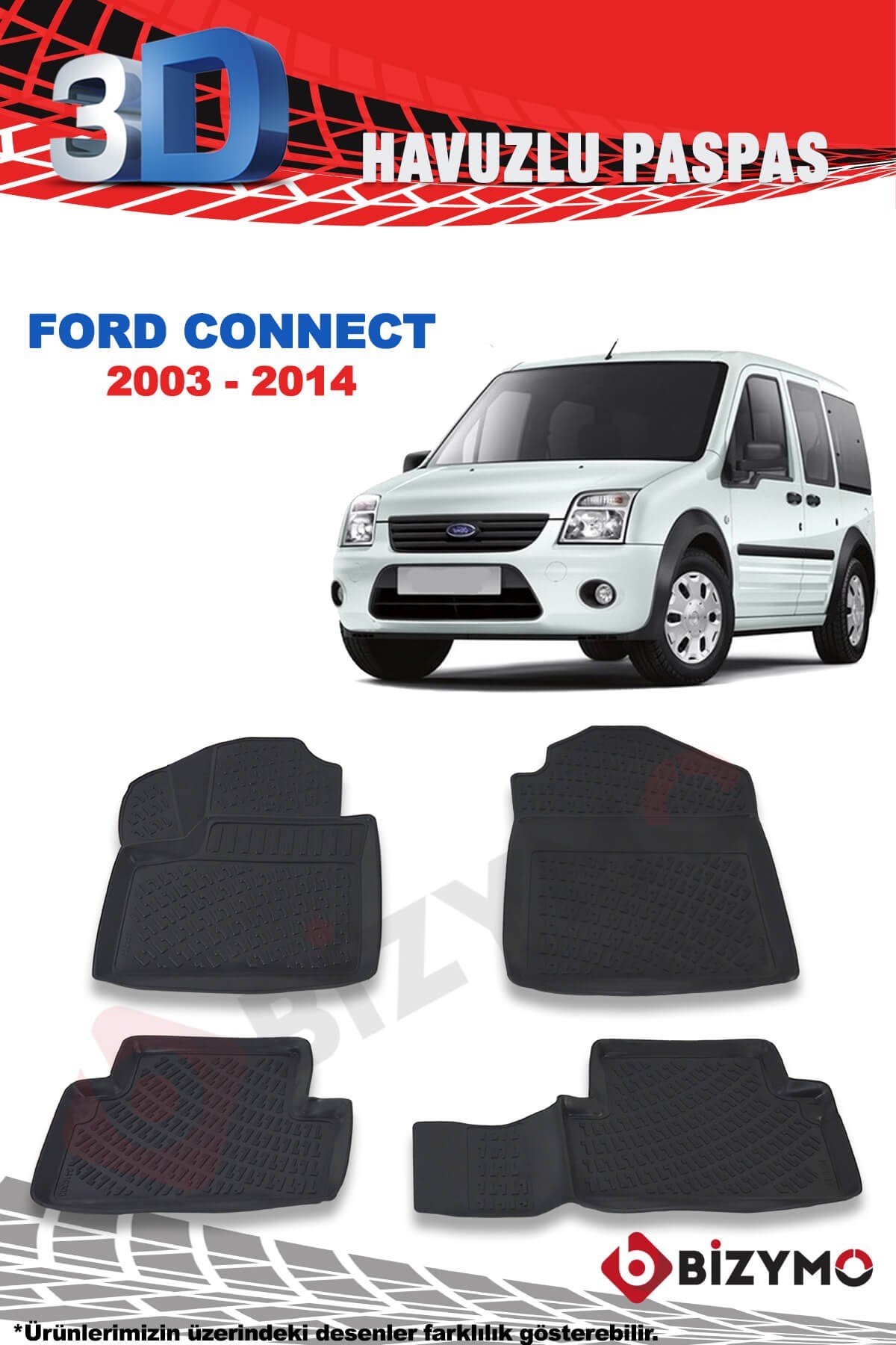 Ford Connect 2003-2014 3D Paspas Takımı Bizymo