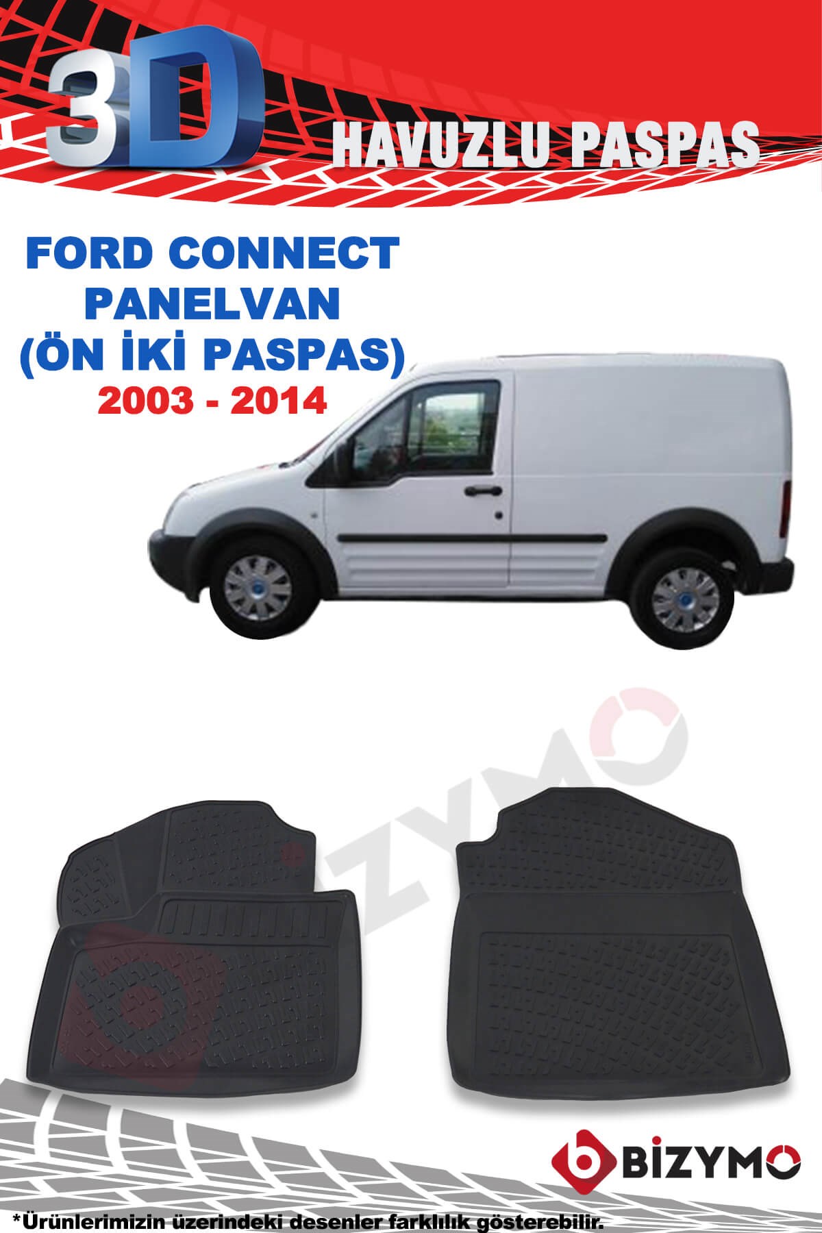 Ford Connect Panelvan 2003-2014 3D Paspas Takımı Bizymo