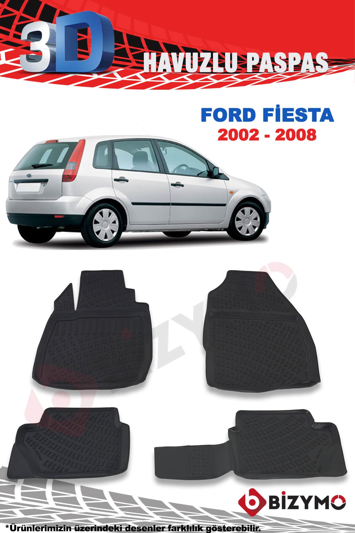 Ford Fiesta 2002-2008 3D Paspas Takımı Bizymo