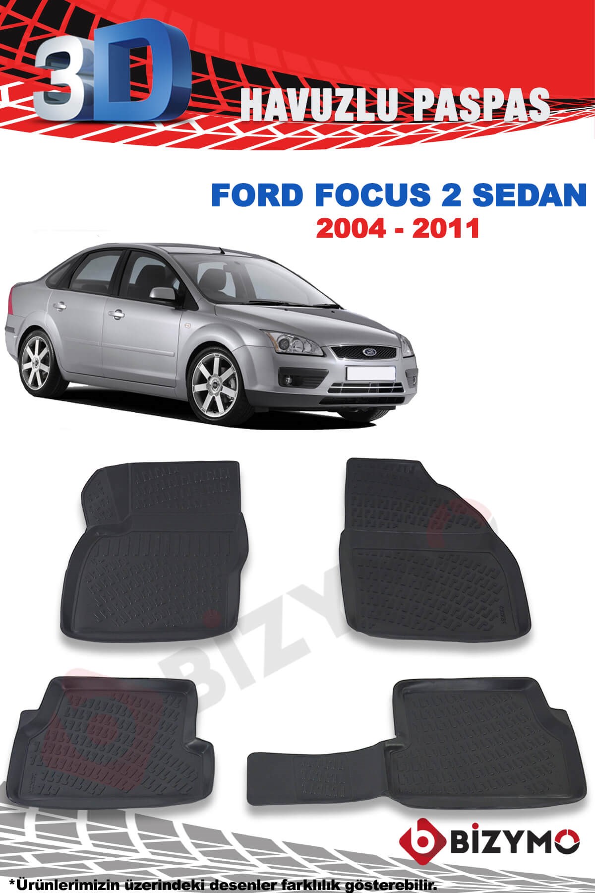 Ford Focus 2 Sedan 2004-2011 3D Paspas Takımı Bizymo