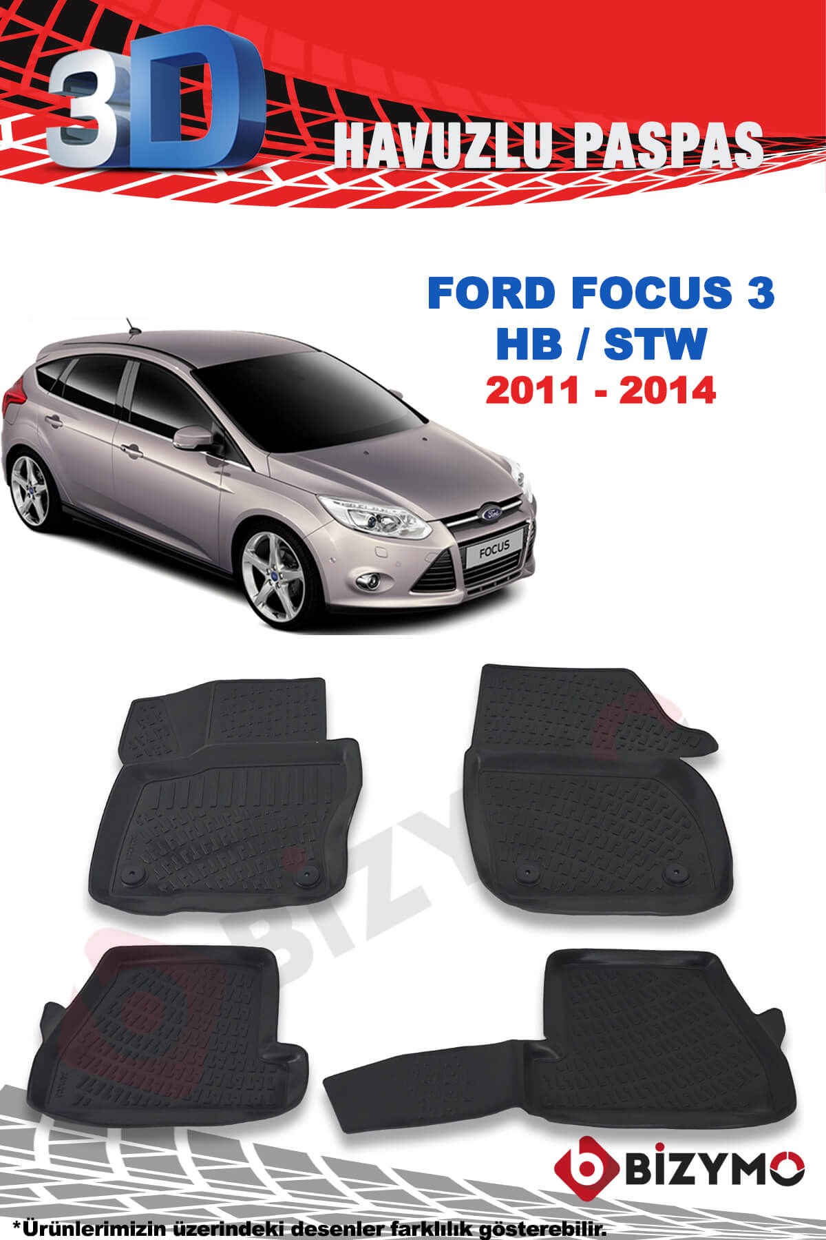 Ford Focus 3 Stw 2011-2014 3D Paspas Takımı Bizymo