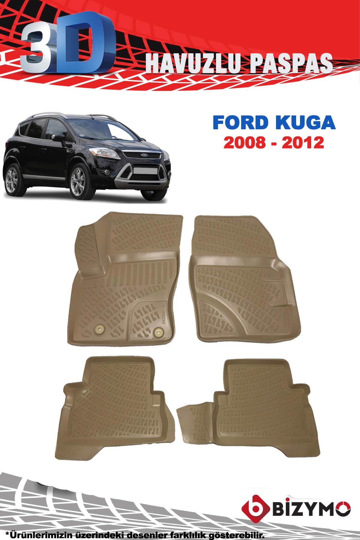 Ford Kuga Suv 2008-2012 3D Bej Paspas Takımı Bizymo