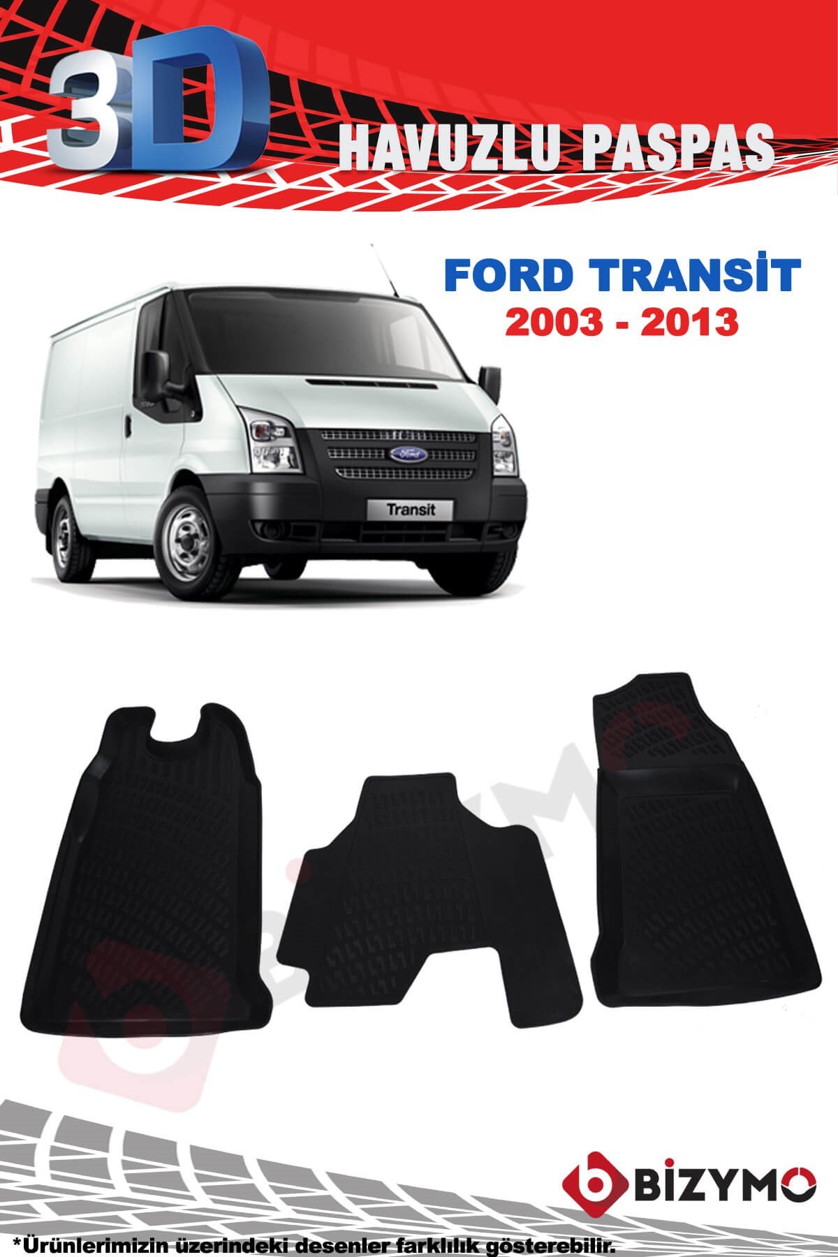 Ford Transit 2003-2013 3D Havuzlu Paspas Bizymo