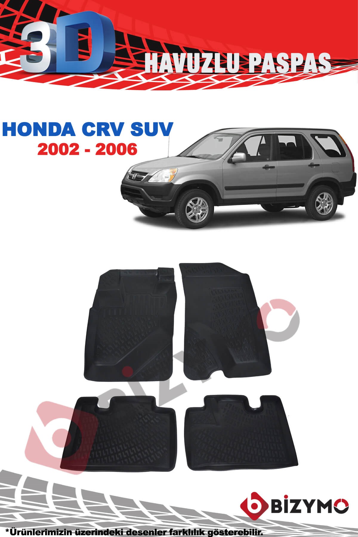 Honda Crv Suv 2002-2006 3D Paspas Takımı Bizymo