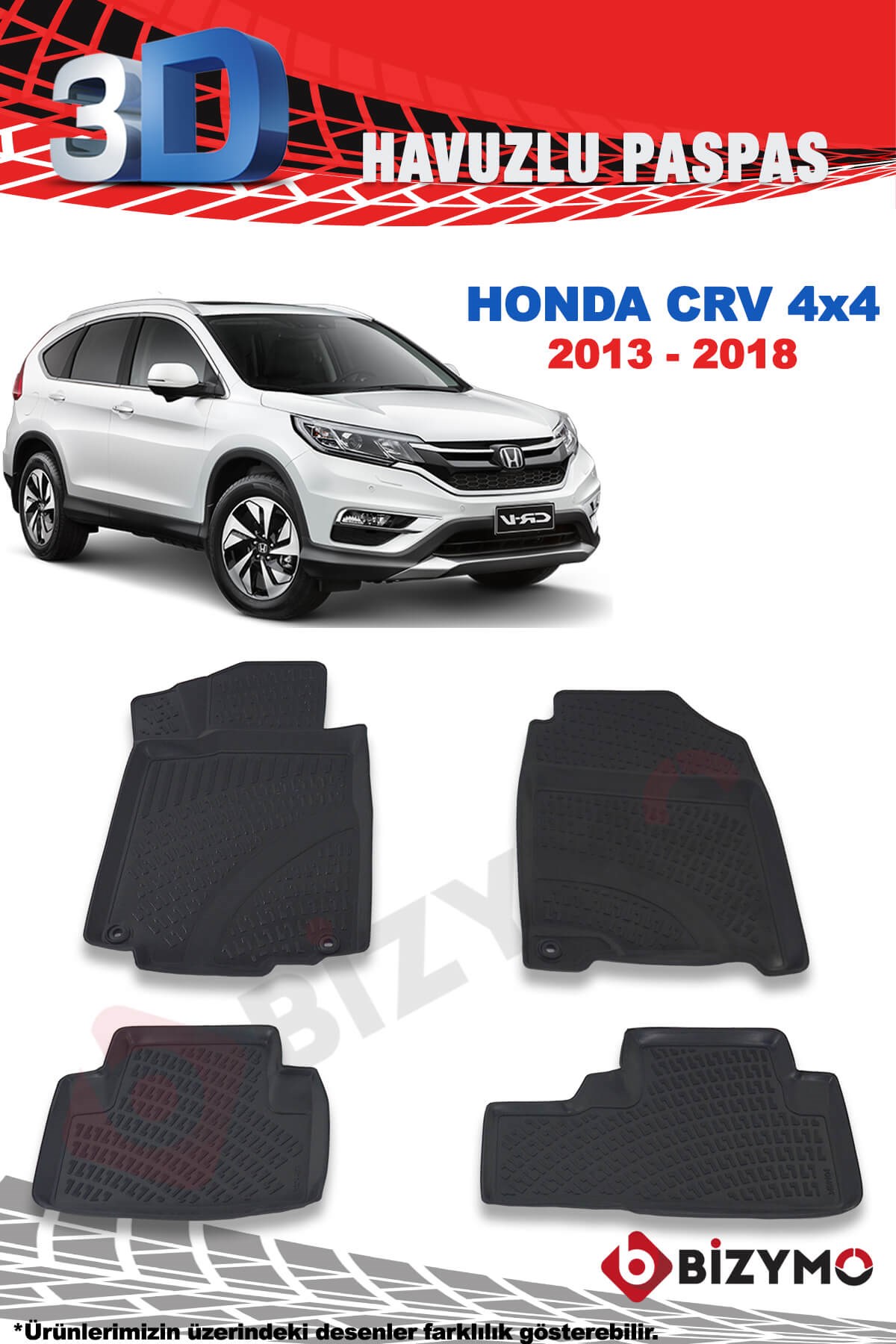 Honda Crv Suv 2013-2018 3D Paspas Takımı Bizymo