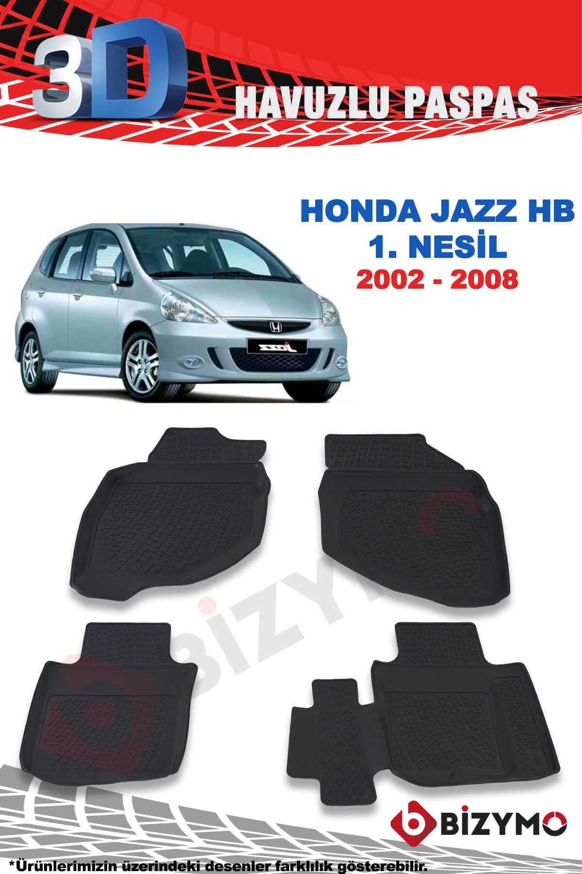 Honda Jazz 1. Nesil Hb 2002-2008 3D Paspas Takımı Bizymo