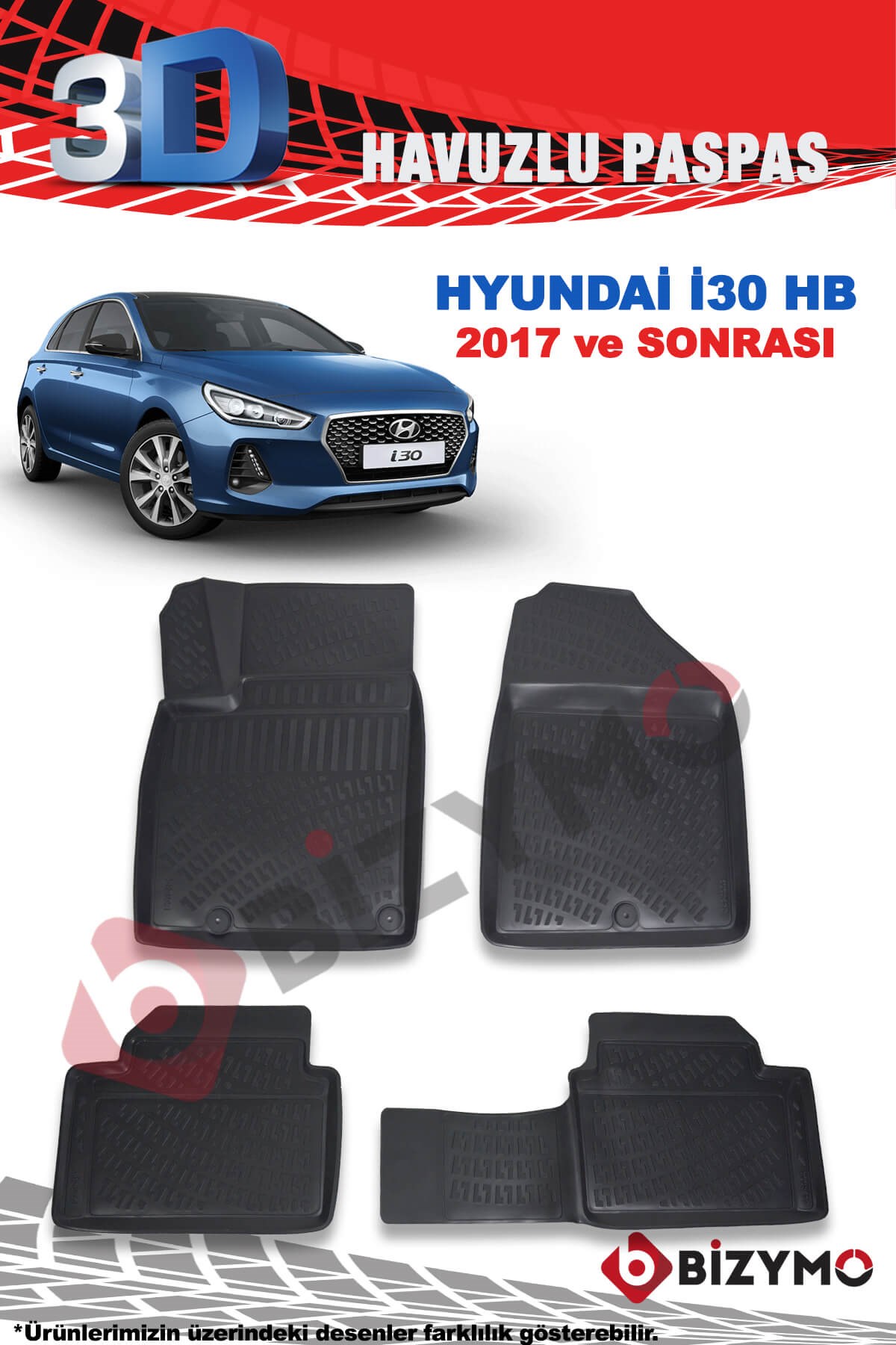 Hyundai İ30 2017 ve Sonrası 3D Havuzlu Paspas Takımı