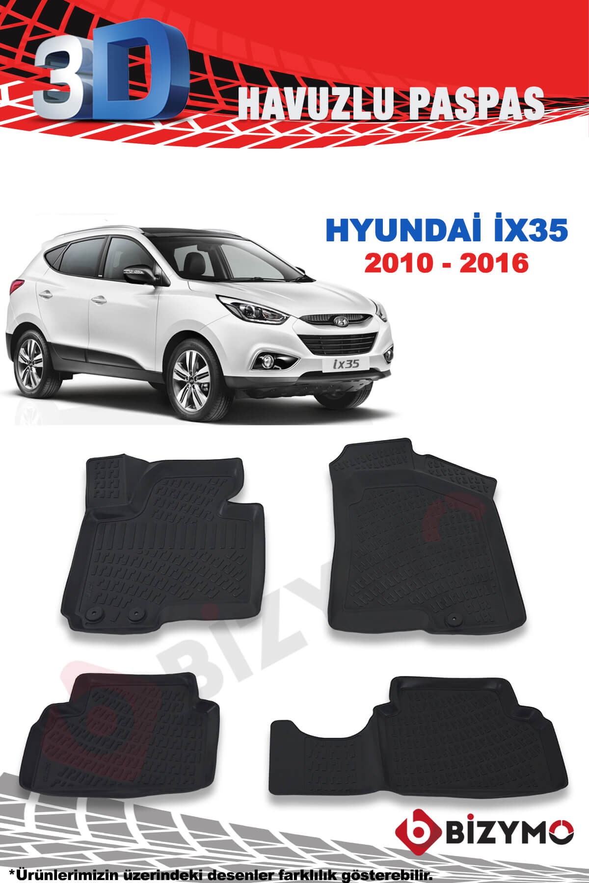Hyundai İx35 2010-2016 3D Paspas Takımı Bizymo