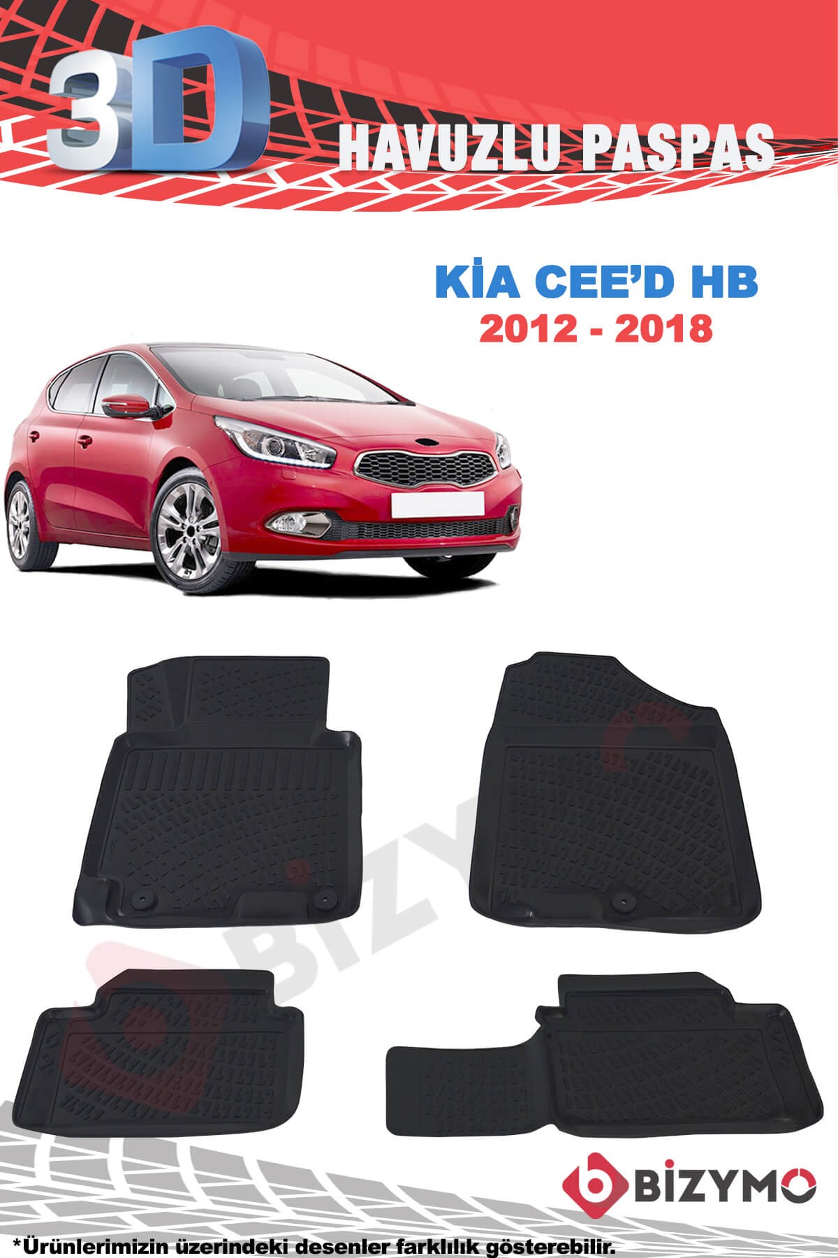 Kia Ceed 2012-2018 3D Paspas Takımı Bizymo