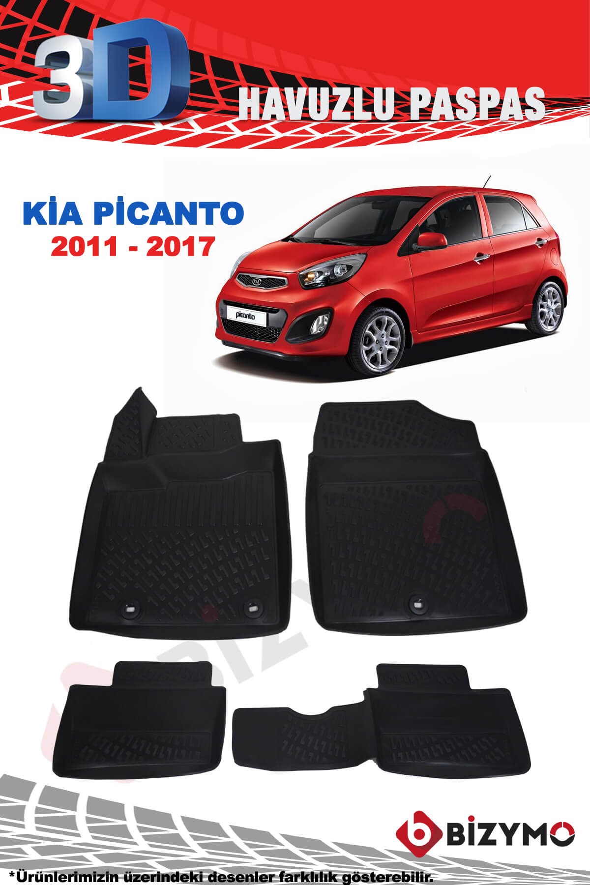 Kia Picanto 2011-2017 3D Paspas Takımı Bizymo