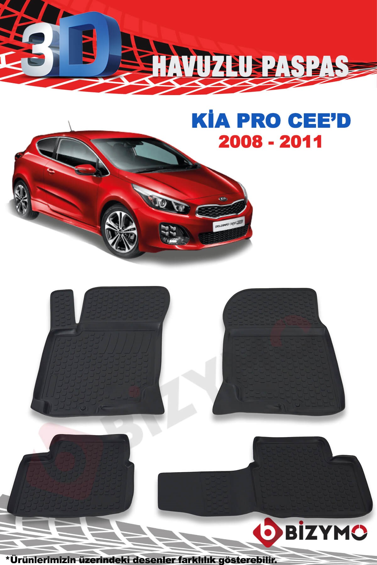 Kia Pro Ceed 2008-2011 3D Paspas Takımı Bizymo