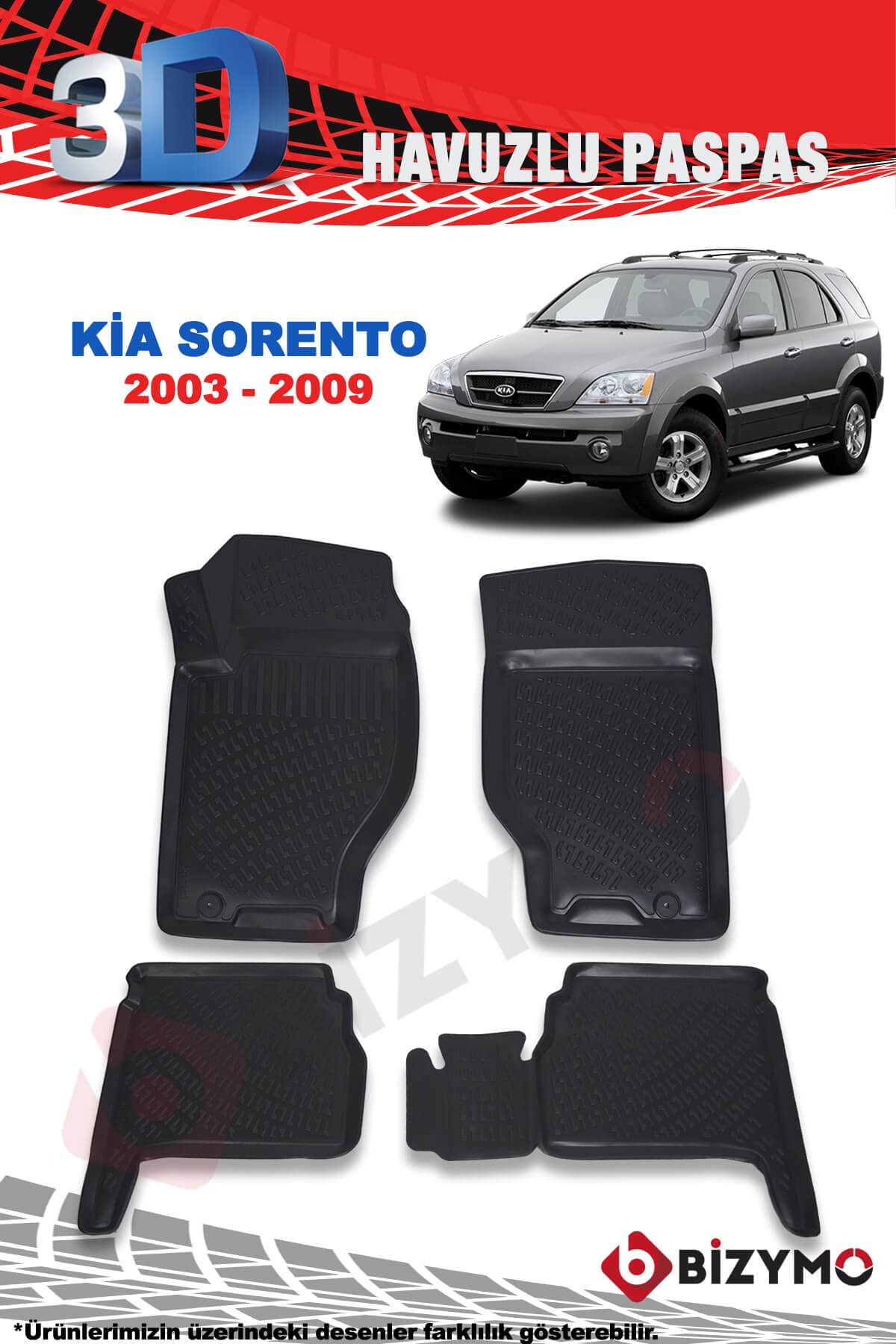 Kia Sorento 2003-2009 3D Paspas Takımı Bizymo